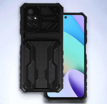 Infostyle Ovitek "Combo" za Xiami Redmi 10 - črna Črna / PC + TPU silikon