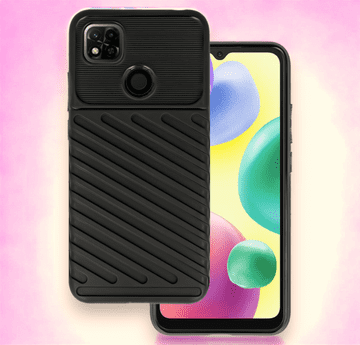 Infostyle Ovitek "Thunder" za Xiaomi Redmi 10A - Črna Črna / TPU silikon