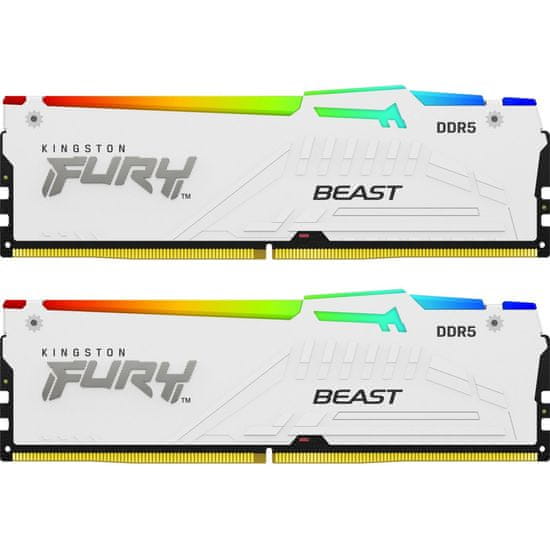 Kingston Fury Beast RGB 32GB Kit (2x16GB) DDR5-6000 DIMM CL30, 1.40V