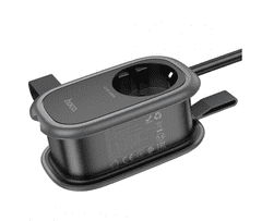Hoco Podaljšek, vtičnica NS7 4000W 1,1m dolžina kabla PD20W 2x USB A, 1x Type C - črn