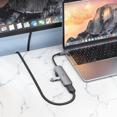 Hoco Priklopna postaja HUB HB27 - 5v1 2x USB, HDMI 4K, USB-C PD 100W