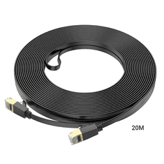 Hoco Omrežni internet kabel US07 ploščat 1Gbps 20 metrov črn