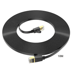 Hoco Omrežni internet kabel US07 ploščat 1Gbps 10 metrov črn