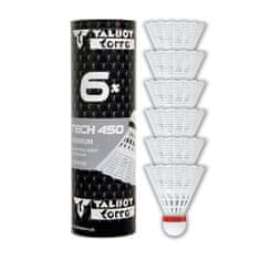 Žogice za badminton TALBOT TORRO Tech 450 Fast 6 kosov - bele