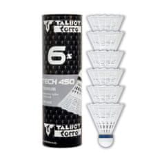 Žogice za badminton TALBOT TORRO Tech 450 Medium 6 kosov - bele