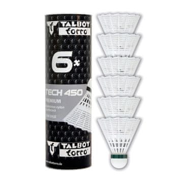 Žogice za badminton TALBOT TORRO Tech 450 Slow 6 kosov - bele