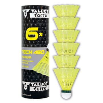 Žogice za badminton TALBOT TORRO Tech 450 Slow 6 kosov - rumene