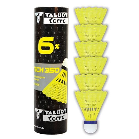 Žogice za badminton TALBOT TORRO Tech 350 Medium 6 kosov - rumene