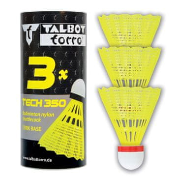 Žogice za badminton TALBOT TORRO Tech 350 Fast 3 kosi - rumene