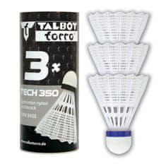 Žogice za badminton TALBOT TORRO Tech 350 Medium 3 kosi - bela