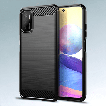 Infostyle Silikonski ovitek "carbon" za Xiaomi Poco M3 Pro 5G - Črna Črna / TPU silikon