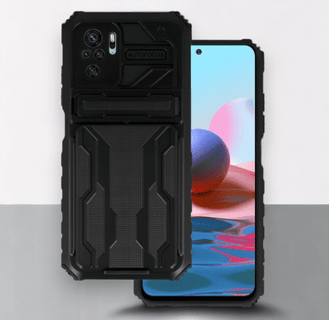 Infostyle Ovitek "Combo" za Xiami Poco M5s - črna Črna / PC + TPU silikon