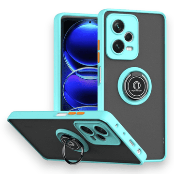 Infostyle Ovitek "360° ring" za Xiaomi Poco X5 Pro Svetlo modra / PC + TPU silikon