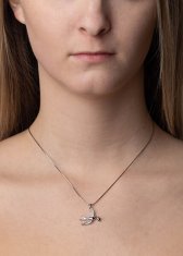 Silvego Srebrn obesek za ptice s srcem MWP13323A