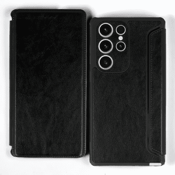 Infostyle Črna / Ekološko usnje + TPU silikon