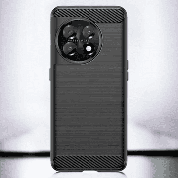 Infostyle Silikonski ovitek "carbon" za OnePlus 11 - Črna