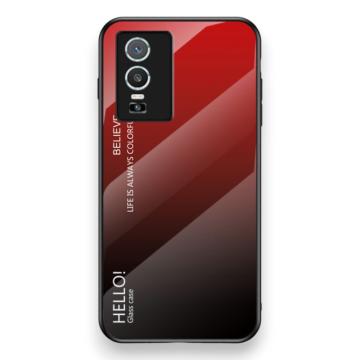 Infostyle Ovitek "Unique Gradient" za Vivo Y76 5G Rdeča / PC + TPU silikon