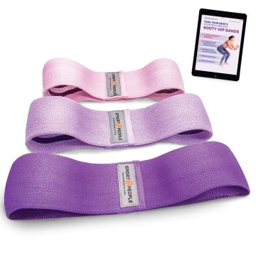 Sport2People Booty Hip Bands – Set 3 elastičnih zank za oblikovanje zadnjice, nog in bokov