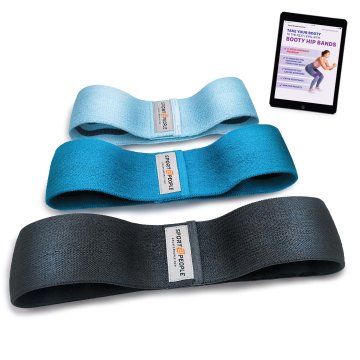 Sport2People Booty Hip Bands – Set 3 elastičnih zank za oblikovanje zadnjice, nog in bokov