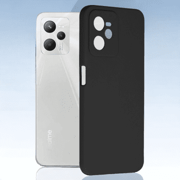 Infostyle Silikonski ovitek "Soft Edge" za Realme C35 Črna / TPU silikon