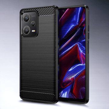 Infostyle Silikonski ovitek "carbon" za Xiaomi Redmi Note 12 5G - Črna Črna / TPU silikon