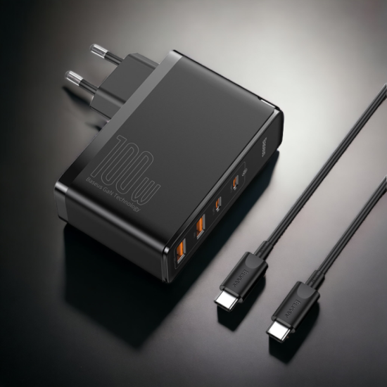 Infostyle Komplet Hišni polnilec "GaN 2 Pro" za hitro polnjenje in kabel USB C - 100W