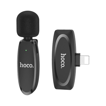 Hoco Brezžični mikrofon L15 z vtičem Lightning - črn