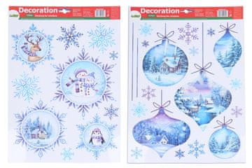 Okenska dekoracija 41x29 cm MIX CHRISTMAS