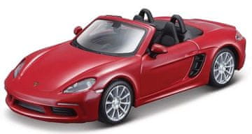 Bburago - Avtomobili HOBBY, Porsche 718 Boxster, temno rdeča, 1:32