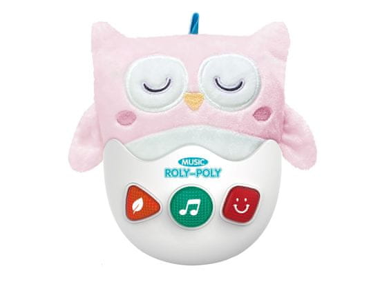 Plišasta sova Roly-poly z učinki 17cm
