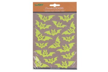 Svetleče nalepke v temi 25x14,4 cm Netopirji HALLOWEEN