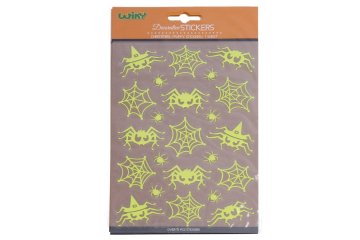 Svetleče nalepke v temi 25x14,4 cm HALLOWEEN pajki
