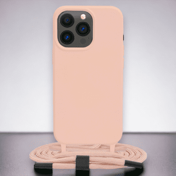 Infostyle Silikonski ovitek "Crossbody Lanyard" za iPhone 13 Pro - Roza