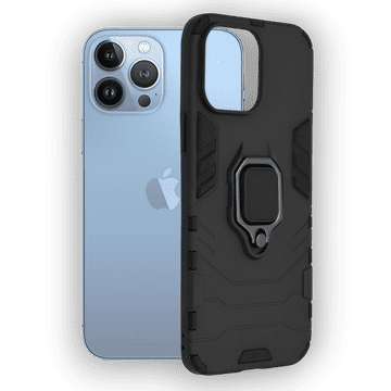 Infostyle Silikonski ovitek "ring" za iPhone 13 Pro Max - Črna