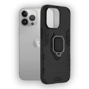Infostyle Silikonski ovitek "ring" za iPhone 13 Pro - Črna