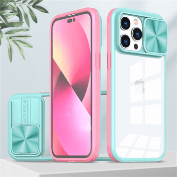 Infostyle Ovitek "Camshield" za iPhone 14 Pro Max Svetlo zelena / PC + TPU silikon