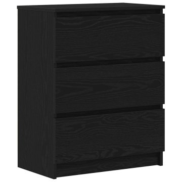 Vidaxl Omarica črn hrast 60x35x76 cm inženirski les