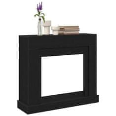 Vidaxl Okvir za kamin črna hrast 100x30x87,5 cm inženirski les