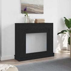 Vidaxl Okvir za kamin črna hrast 100x30x87,5 cm inženirski les