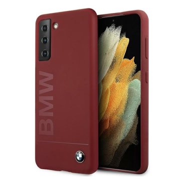 Bmw Originalni ovitek SAMSUNG GALAXY S21+ BMW Hardcase Silicone Signature Logo (BMHCS21MSLBLRE) rdeč