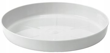 shumee Cvetlični lonček za krožnik Bel 23,4x3,4 cm Plastika Sijajna