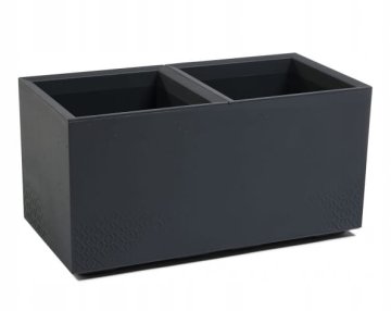 shumee Plastična vrtna škatla na kolesih, antracitna, 78x39cm, Karo