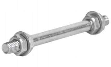 shumee Komplet osi za kolo samokolnice 120 mm kovinski vijak M12