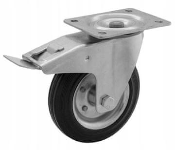 shumee Vrtljivo kolo z zavoro, jeklo-guma, 160 mm