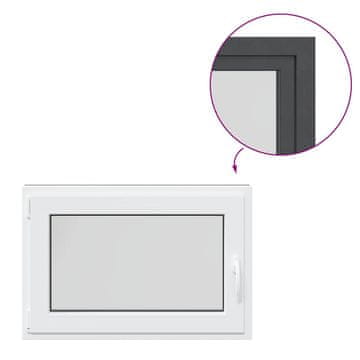 Vidaxl Kletno okno RISOR 90x50 cm vrtljivo-nagibno DIN levo antracitno
