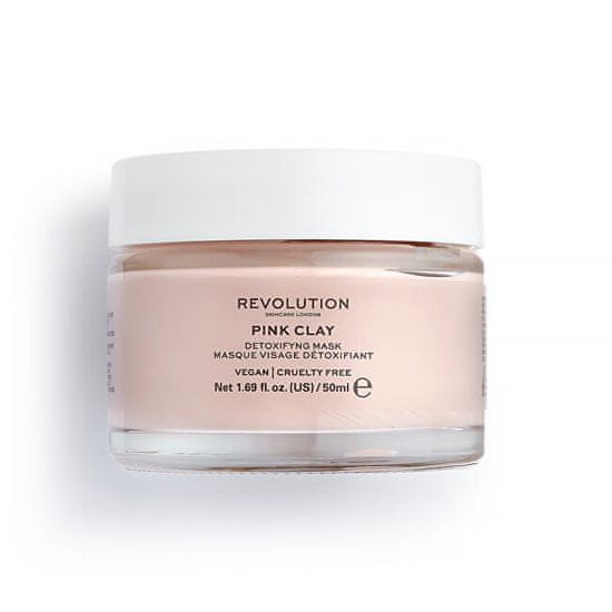 Revolution Skincare Razstrupljevalna maska iz rožnate gline (Detoxifying Pink Clay Mask) 50 ml