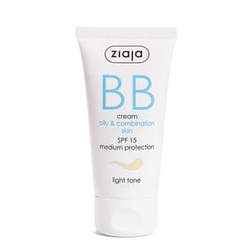Ziaja BB krema za mastno in mešano kožo SPF 15 Light Tone (BB krema) 50 ml