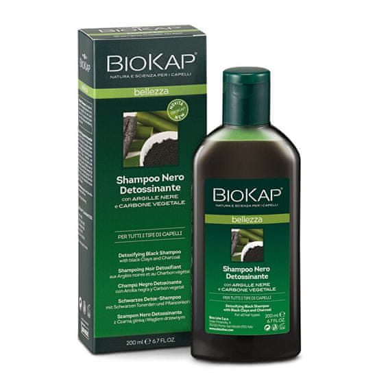 BioKap Razstrupljevalni šampon za lase s črno glino in aktivnim ogljem 200 ml