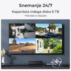 Reolink NVR snemalnik, 16 Mp, 4-kanalni POE, 24/7 snemanje, do 6 TB HDD (NVS4)