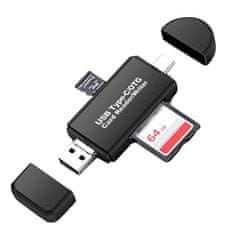 MG Card Reader čitalec pomnilniške kartice USB-C / USB, črna